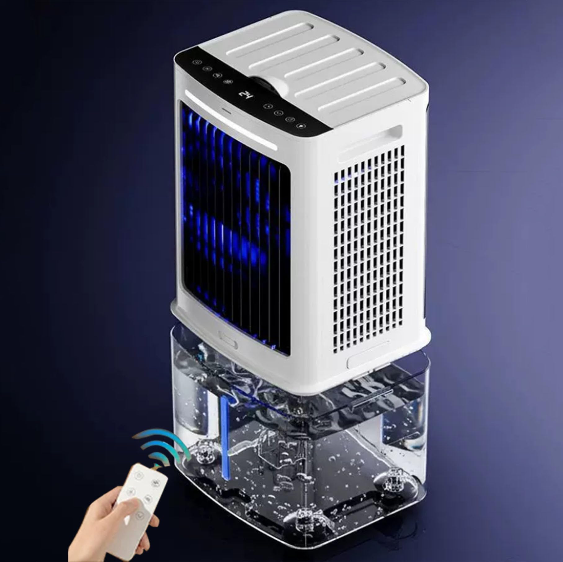 Portable Air Conditioning Raffrescatore Evaporativo, 25L Purificatore d'Aria, Raffrescamento, Ventilazione, Facilità di Trasporto 4 ruote, 3 velocità | Raffrescatore d'aria e umidificatore