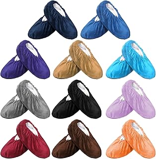 11 Pcs Reusable Non Slip Shoe Covers, 11 Colors Washable Foot Boot Shoes Covers Soft Thickened Shoe Protectors Cover for Indoors, Home, Office, Laboratory