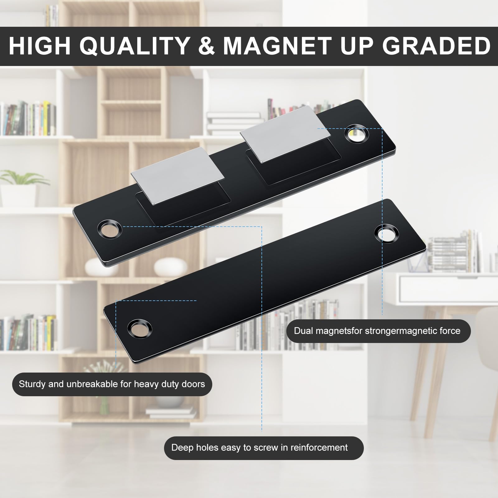 Romon Szafka magnetyczna Catch-Black-2 szt. hak do szafki, czarny