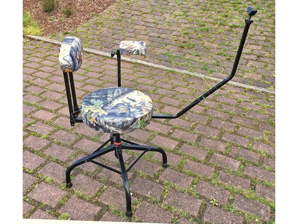 SUTTER Ansitzstuhl 360° drehbar - Mit Verstellbarer Waffen- und Armauflage