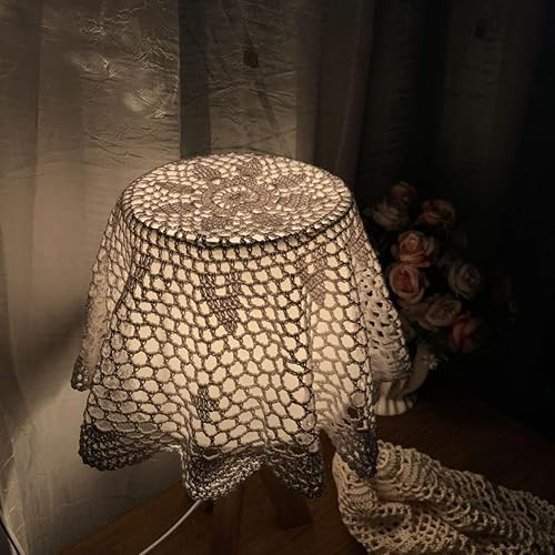 Vista 21 de Damanni Mantel de encaje hecho a mano de algodón hecho a mano, redondo, blanco, 12 pulgadas