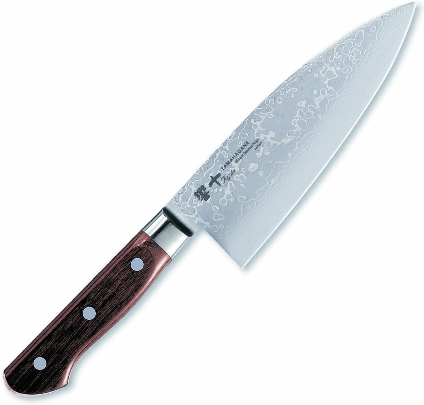 The Edison Symphony Orchestra Criss Cross TAMAHAGANE 63 Layer Damascus Steel Versatile 出刃庖丁 170 mm KP – 1117