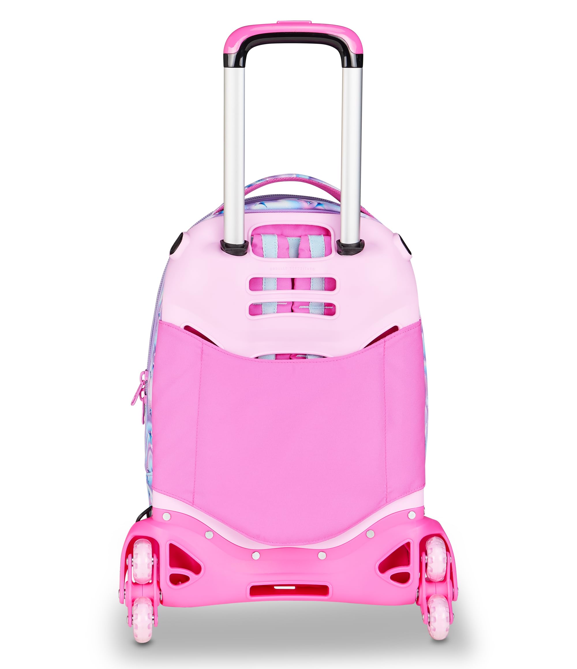 SJ GANG STYLE JAM GANG Trolley Scuola Jack 8 ruote GLOW LED UNICORN GIRL, Rosa, 34L, Scomponibile, Uso Zaino, Cross-over System, Spallacci a scomparsa, Tasca portaborraccia, Elementari e medie,Bambina