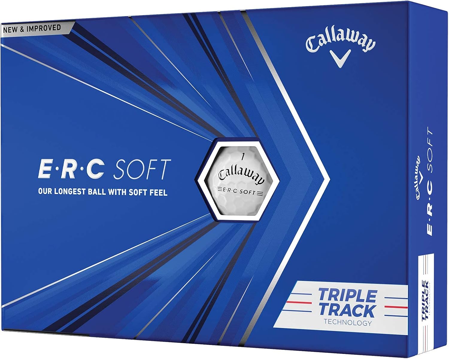 ERC Triple Track Golf Balls, White