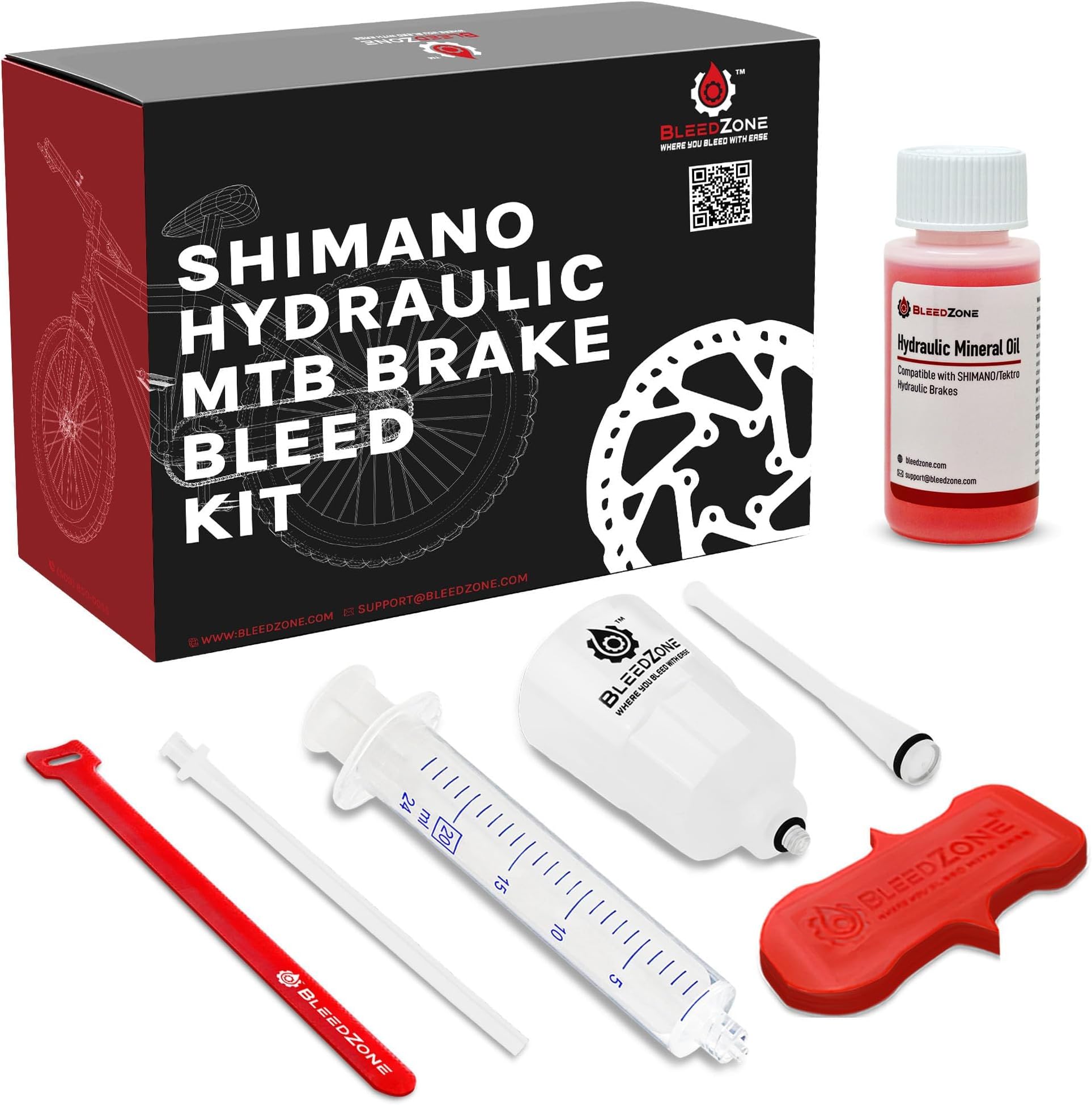 - for Shimano Brakes, Bike Hydraulic Brake Bleed Kit with 60ml Mineral Oil, Fits with Shimano Bicycles, Mountain Bike Bicycle Bleed Kit