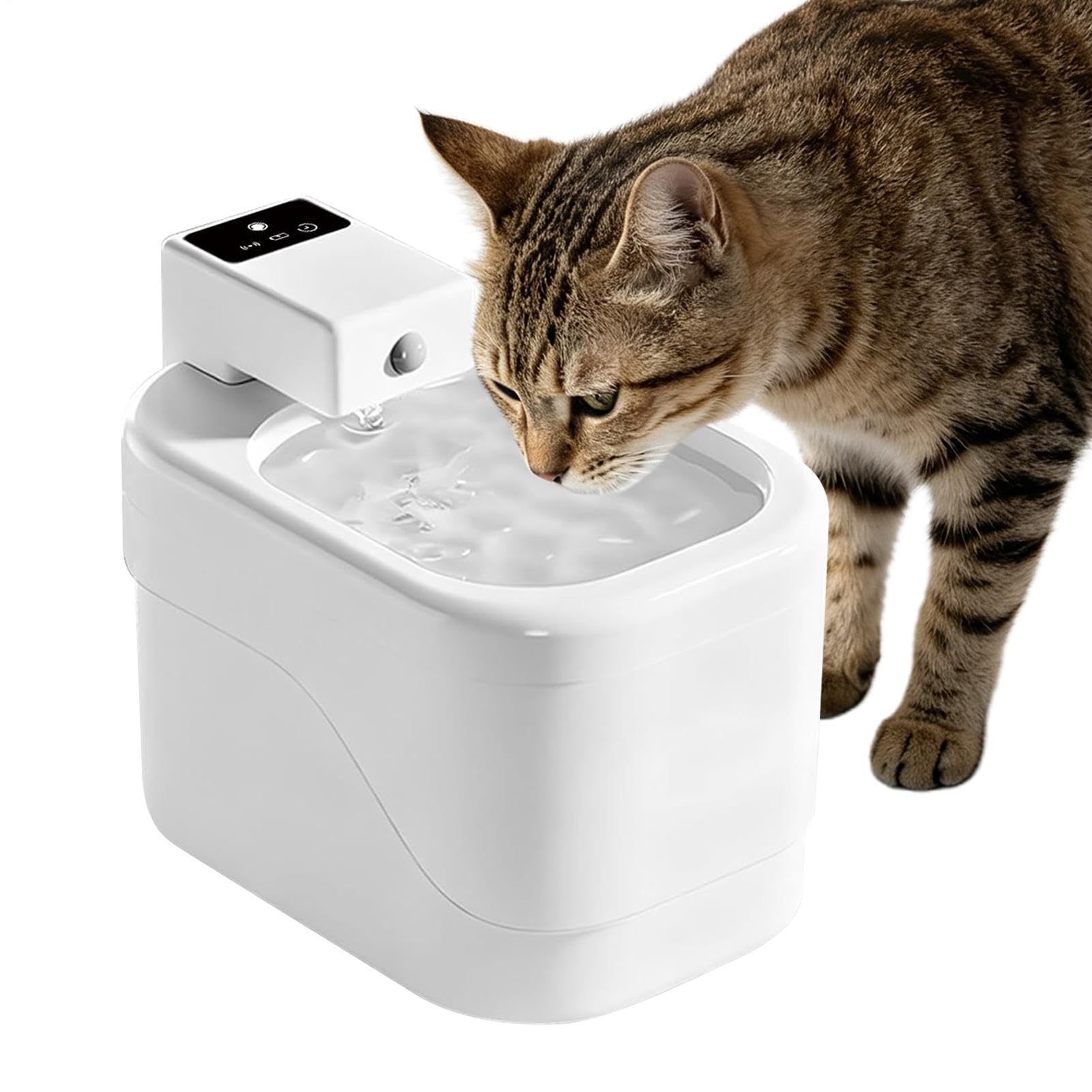 Dispensador automático con agua de gatos con diseño avanzado y base para suelo