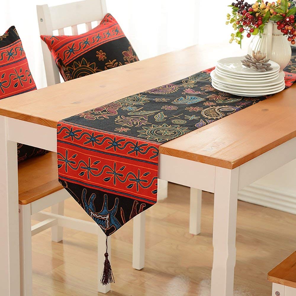 Chemin de table en coton MU pour table basse et salle à manger - 2