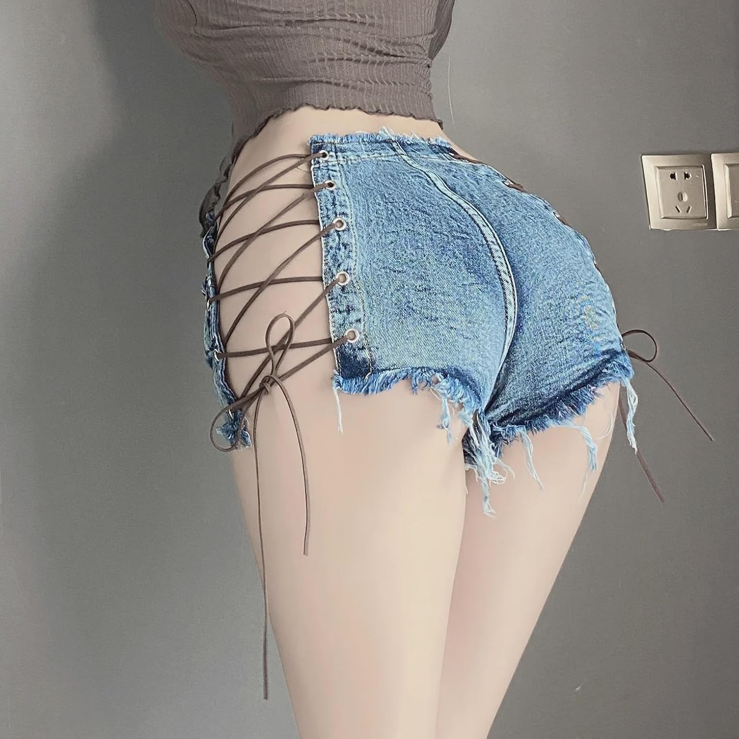 Women's Novelty Shorts, Denim Short Pants, Summer Denim Pants, Sexy Hot Pants, Short Pants, Plus-Size Denim Short Pants