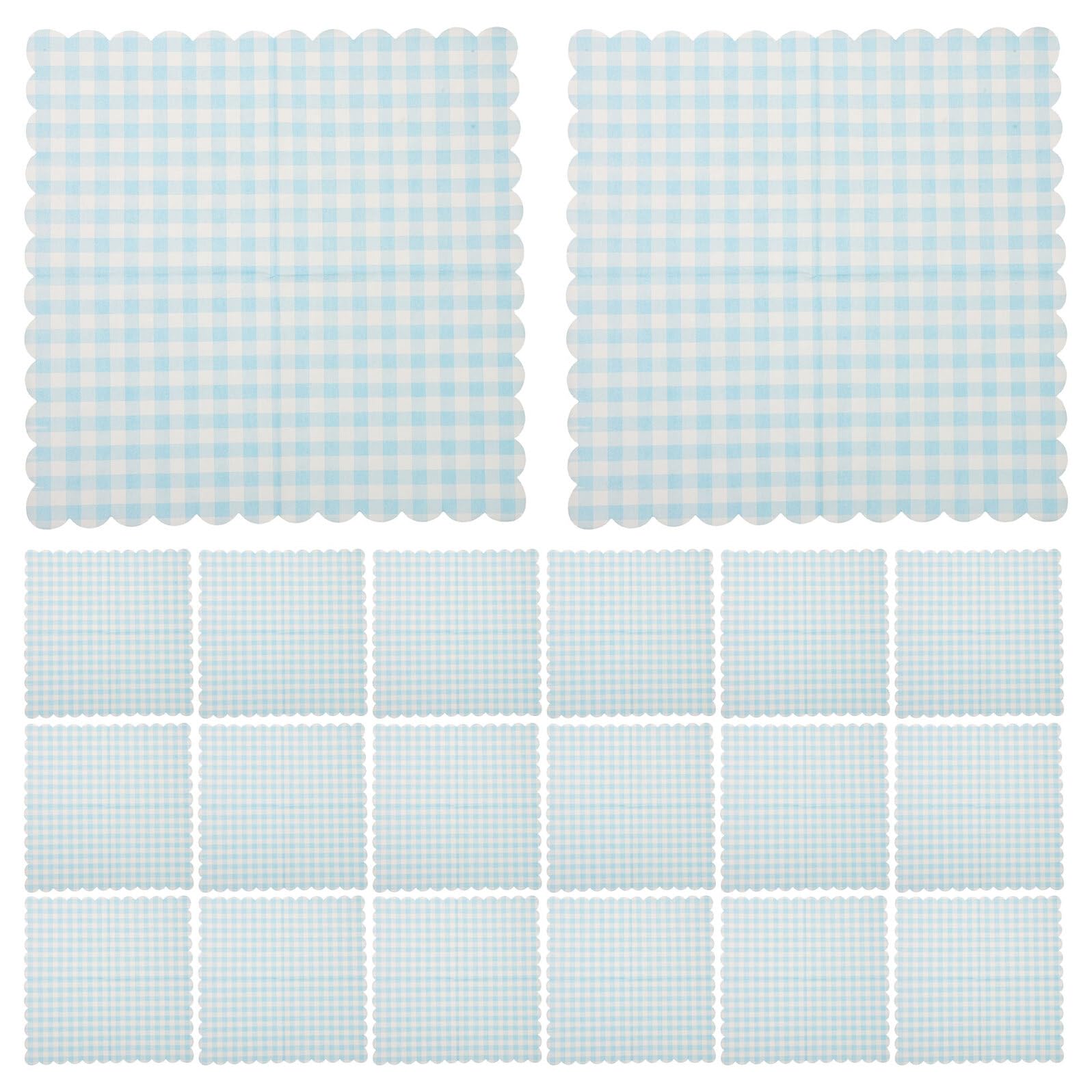 Serviettes à carreaux bleus jetables de grande capacité pour grands banquets