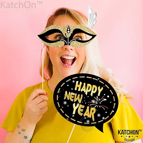 Miniatura 2 de KatchOn, Accesorios para cabina de fotos de Año Nuevo 2025, paquete de 30  Accesorios para cabina de fotos de Nochevieja con purpurina 2025