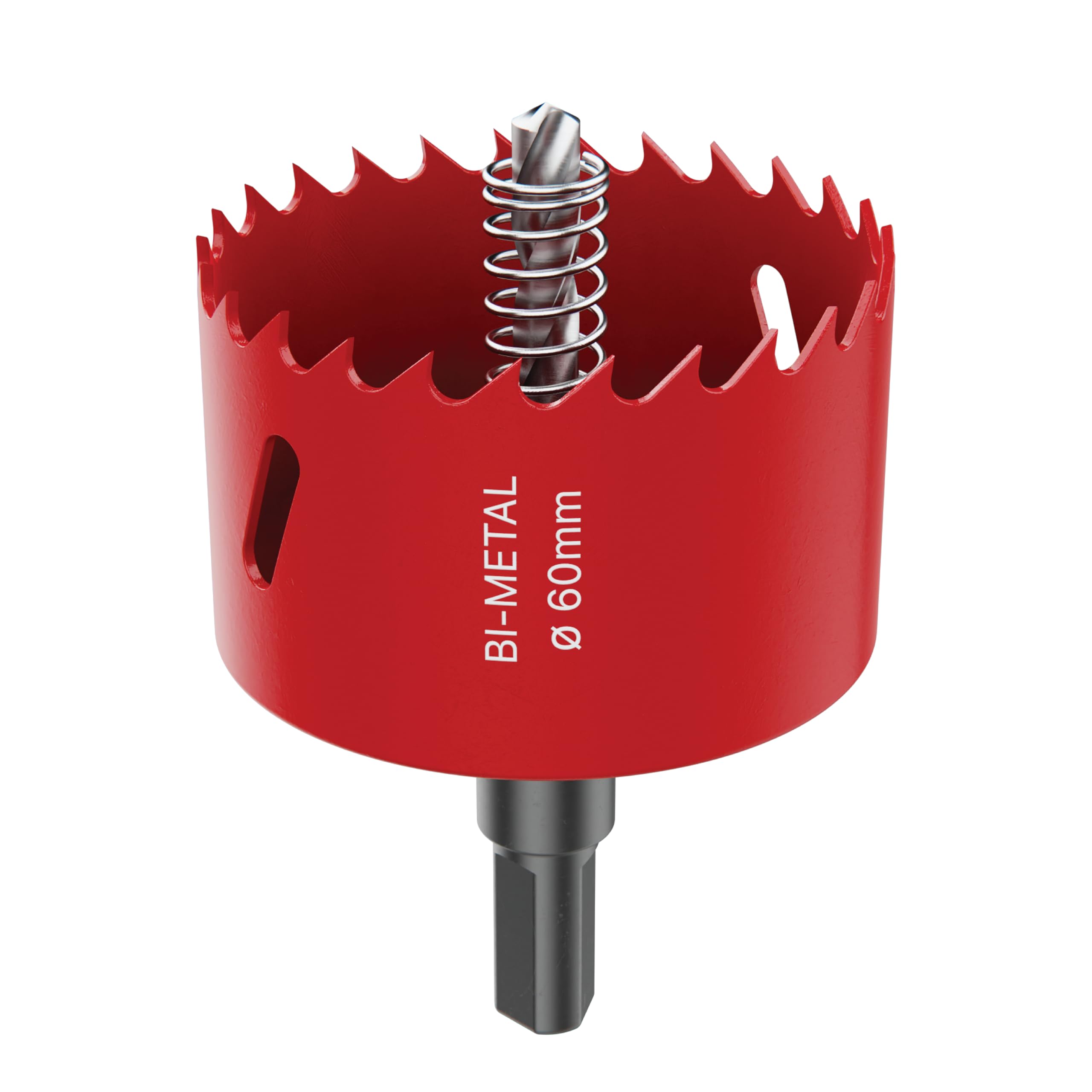 DURI 60mm Bi-Metal Hole Saw Kit - with Arbor, Hex Adapter & Centring Drill for Wood Metal, Plastic, PVC Board