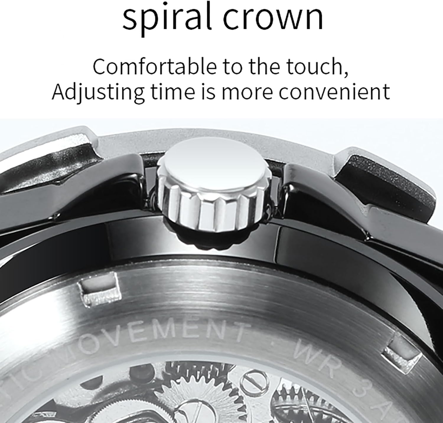 FIDI Automatic Mechanical Skeleton Watch for Men – 3ATM Waterproof, Self-Winding with Luminous Hands & Skeleton Dial, Durable Silicone Strap for Sport & Casual Wear - Image 6