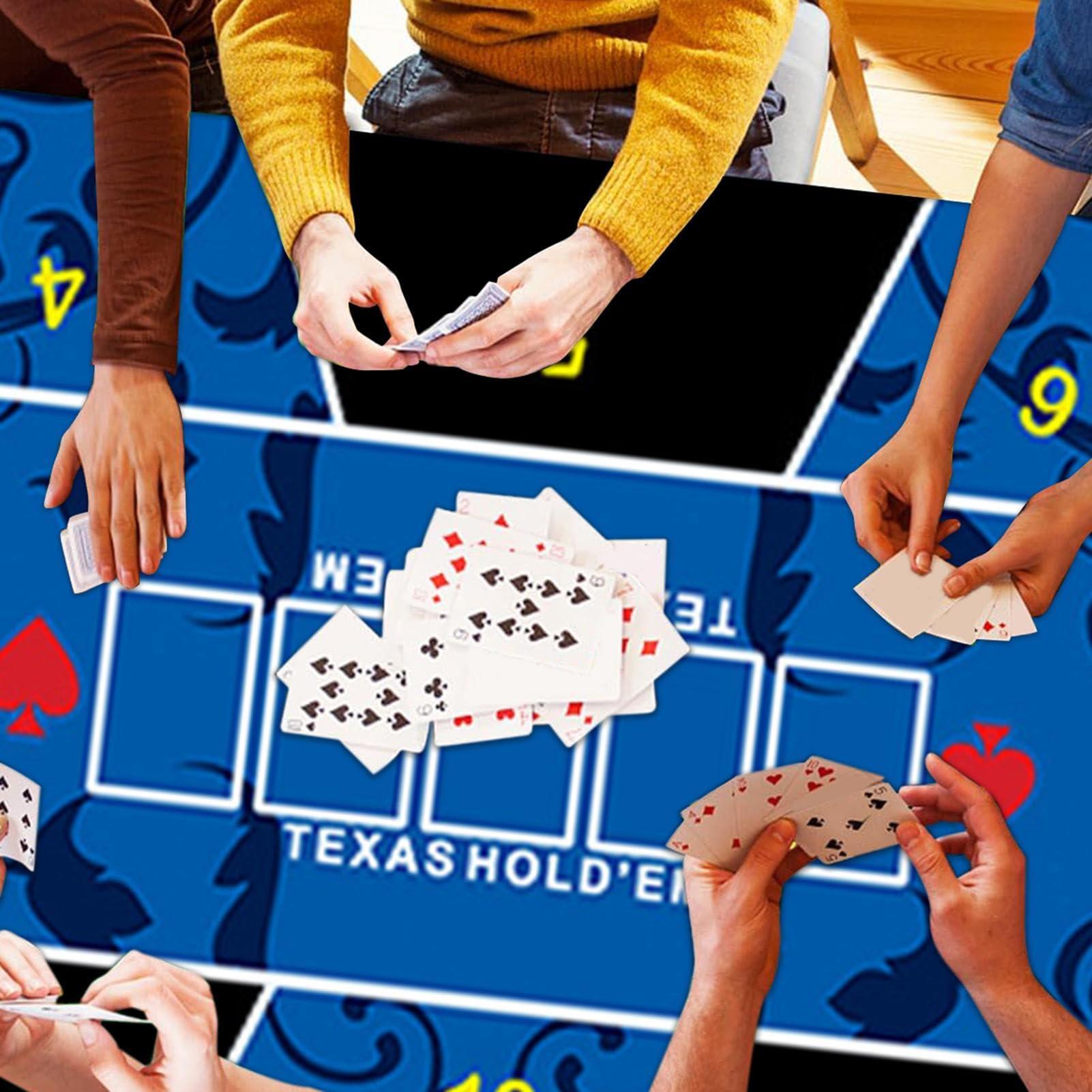 Tappetino da poker Texas, Tappetino da poker Holdem | da gioco in portatile con layout da | Holdem da tavolo per intrattenimento domestico, sale giochi da tavolo, riunioni di
