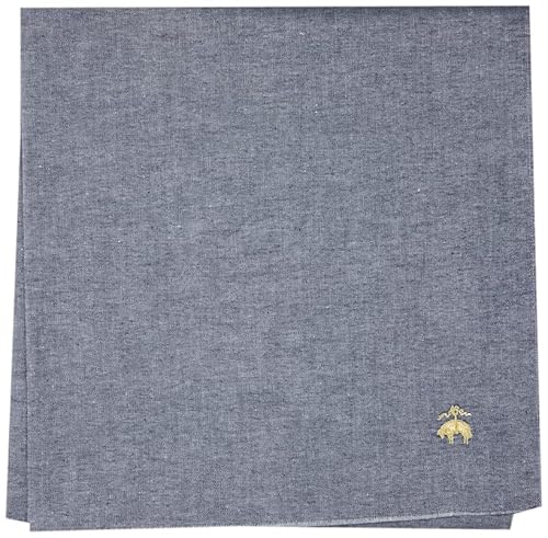 [Brooks Brothers] ブルックス ブラザーズ コットン オックスフォード GFロゴ ソリッド ハンカチ 100203785 ネイビー ワンサイズ