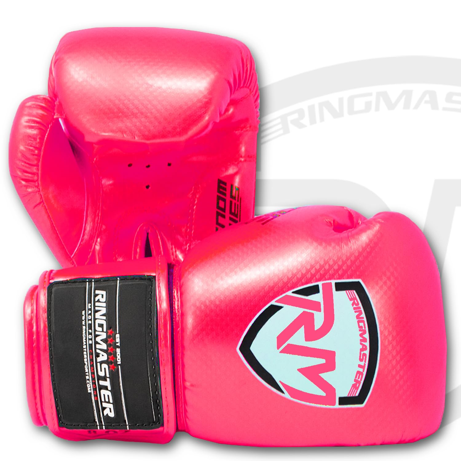 Ringmaster Sport-Kinder-Boxhandschuhe, Carbon-Leder, Training, Sparring, Boxsack, Handschuh