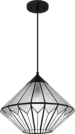 Quoizel Olivier Mini Pendant Light, 12.75 Inch 1-Light Matte Black Hanging Ceiling Light for Kitchen Island, Dining, Hallway or Bedroom