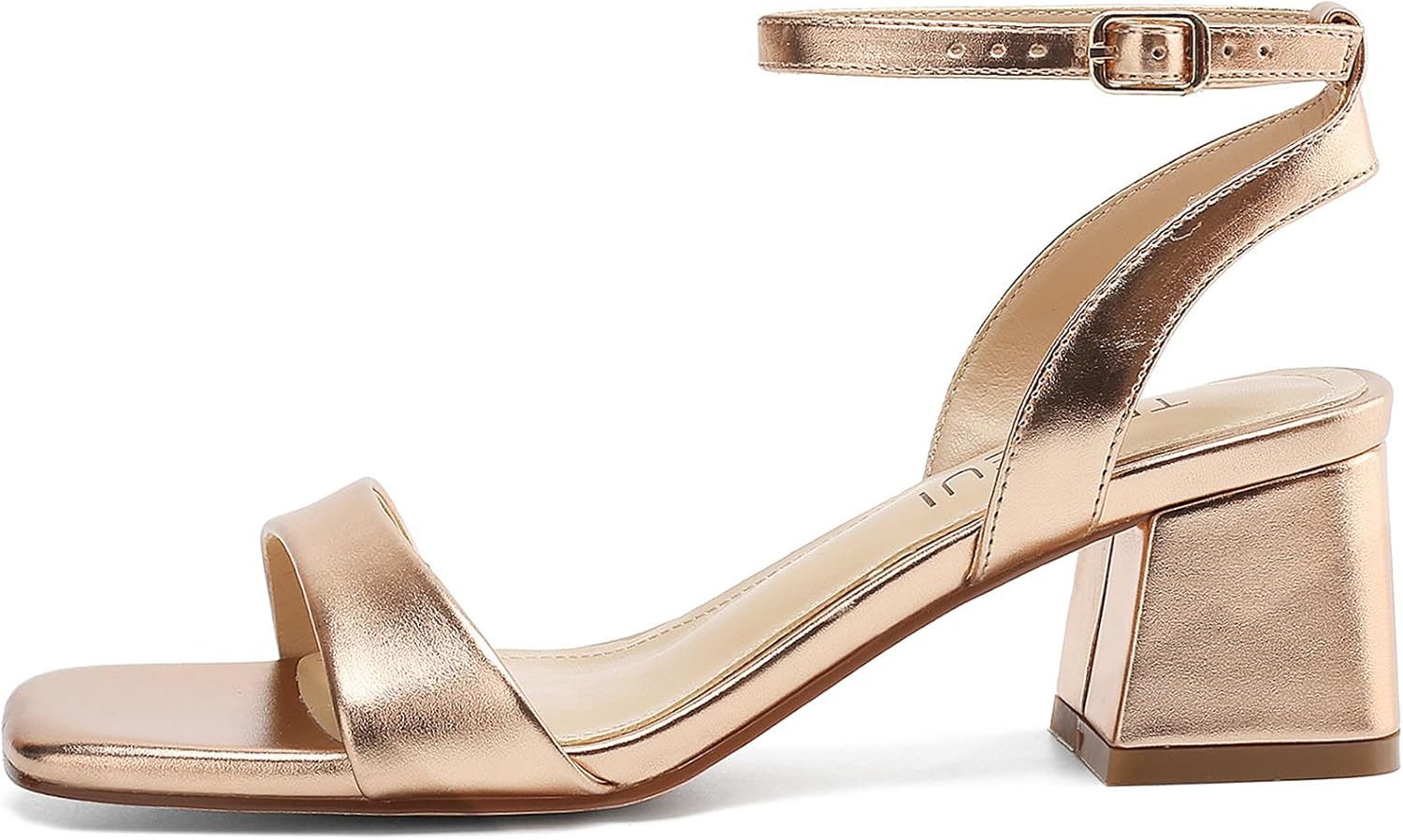 Women's Heeled Sandals Strappy Low Block Heels Chunky for Women Comfortable Ankle Strap Open Toe Party Wedding Dress Shoes for Women Dressy - Image 2