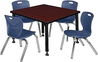 Regency Kee Height Adjustable Classroom Table Set with four 12