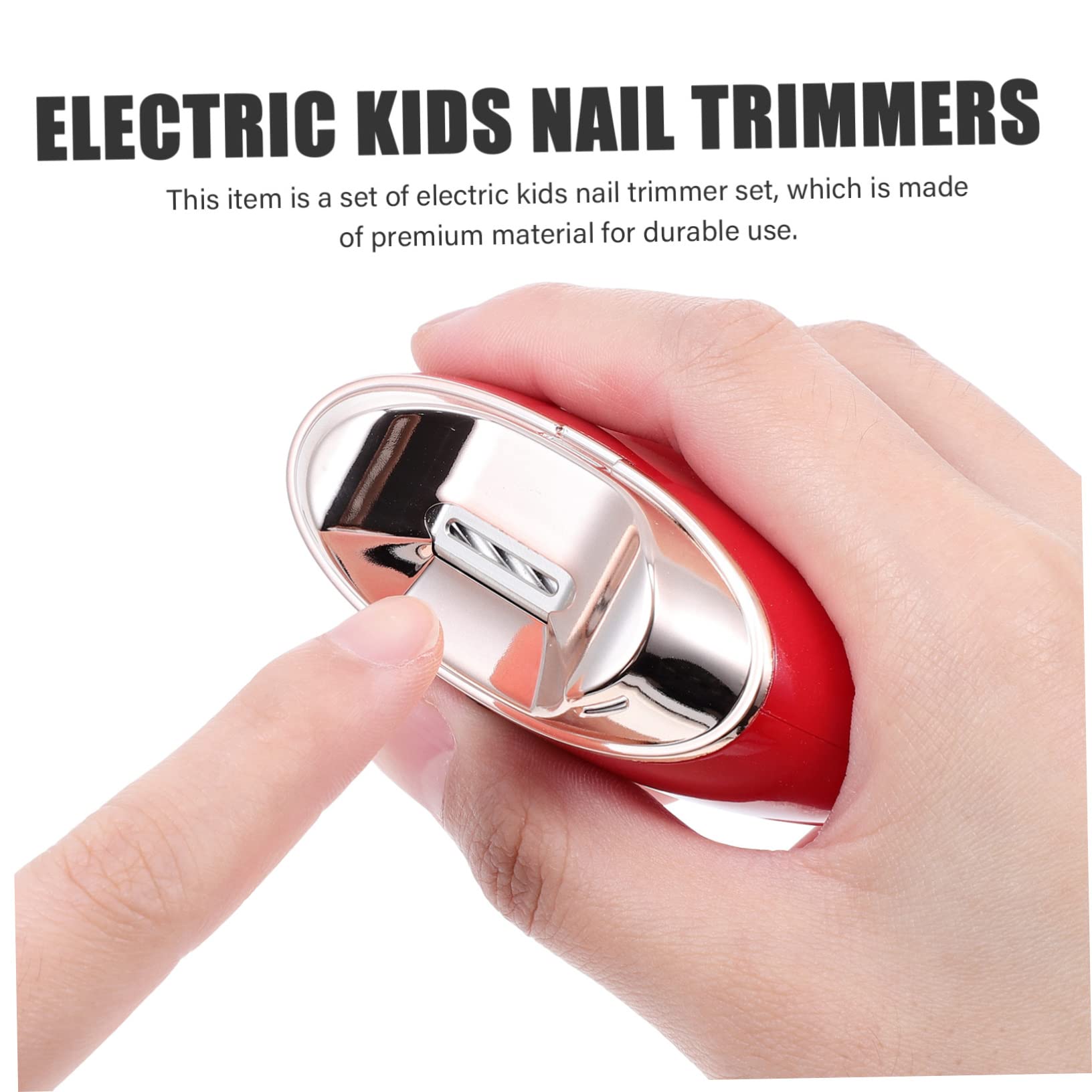 1juego Kit De Herramientas Eléctricas Para Cuidado De Uñas De Niño Niña Cortauñas Automático Cabezales De Pulido Seguros Diseño Portátil y Ligero Para Uso Casa
