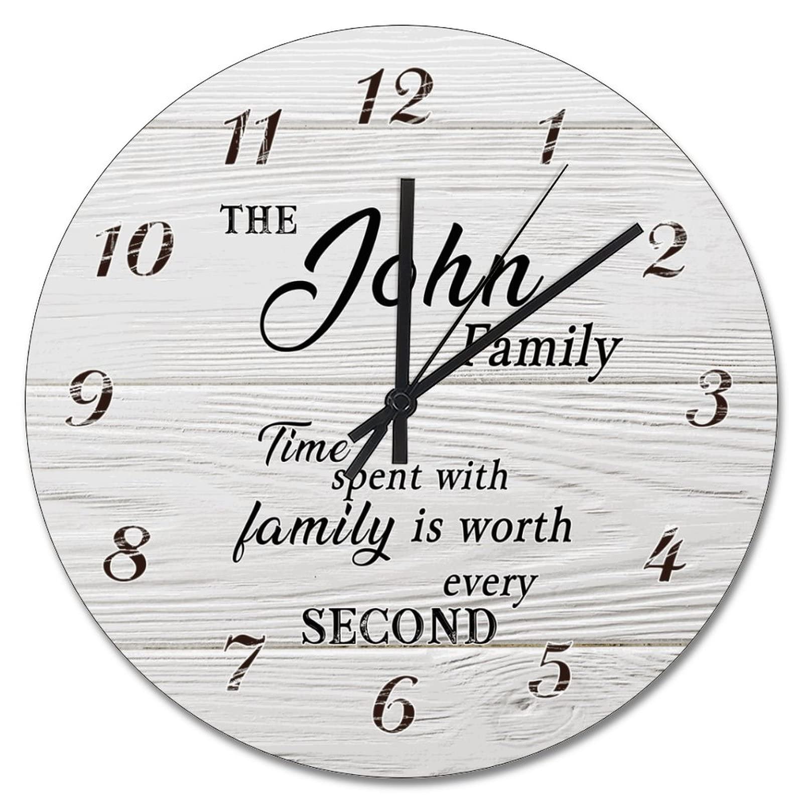Horloge murale silencieuse 38 cm pour dormir sans aucun bruit