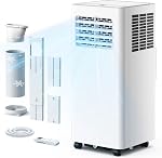 8000 BTU Portable Air Conditioner, AC Unit with Remote Control, 4-in-1 Smart Portable AC with Cooling, Dehumidifier, Fan, and Sleep Mode, with Window Mount Kit, for Apartment, Bedroom up to 250 Sq.Ft