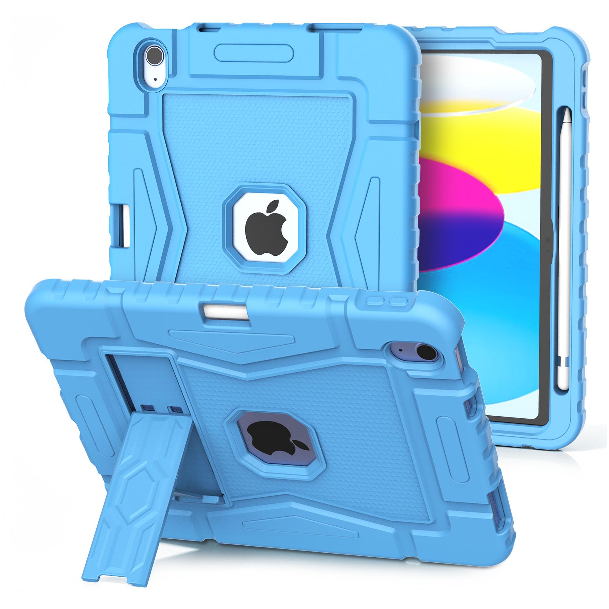 YIHE Case for iPad A16 11th Gen 11" 2025/10th Gen 10.9" 2022, Sky Blue | 3-layer Heavy Du…