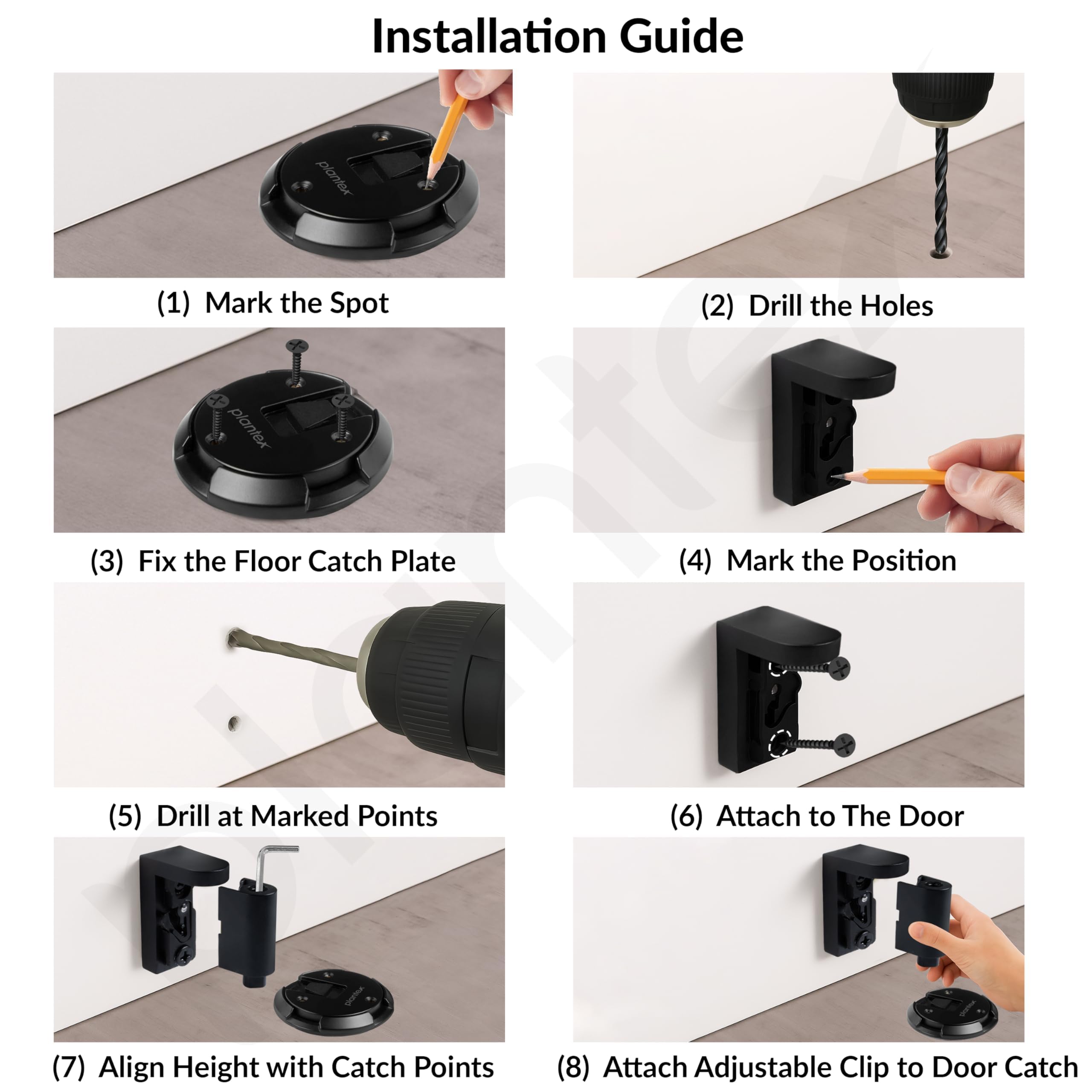 Plantex Floor Mounted Door Stopper/Door Stopper for Home/Door Stoppers for Hotel/Office - Pack of 1 (Black) — Amazon image 6