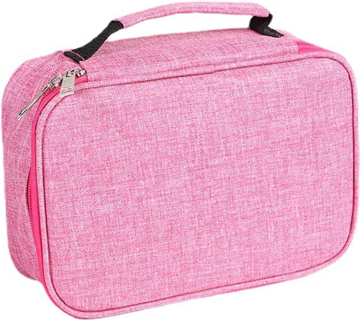 BONITA Spacious Multifunctional Colored Pencil Case: Ideal for Students, Artists, and On-the-Go Creatives, Storage for Brushes, Sketching Tools, and Stationery for Boys and Girls (PINK)