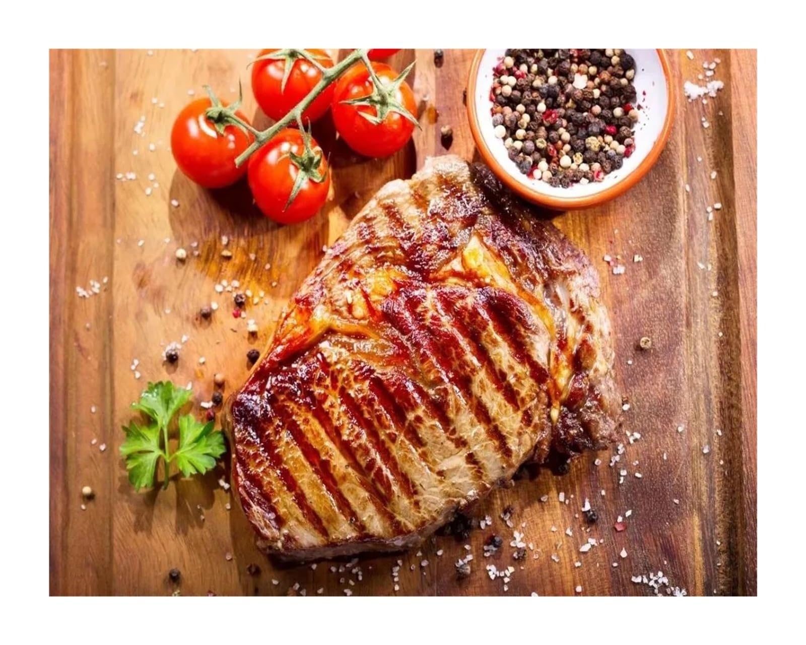 Tableau Déco Nature Ailes De Poulet et Steak | Art Mural Cuisine
