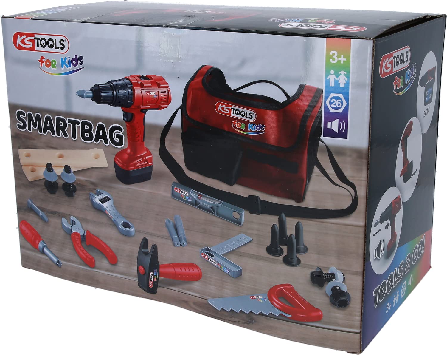 KS Tools 100204 Kit di utensili per bambini con smart bag, 26 pz