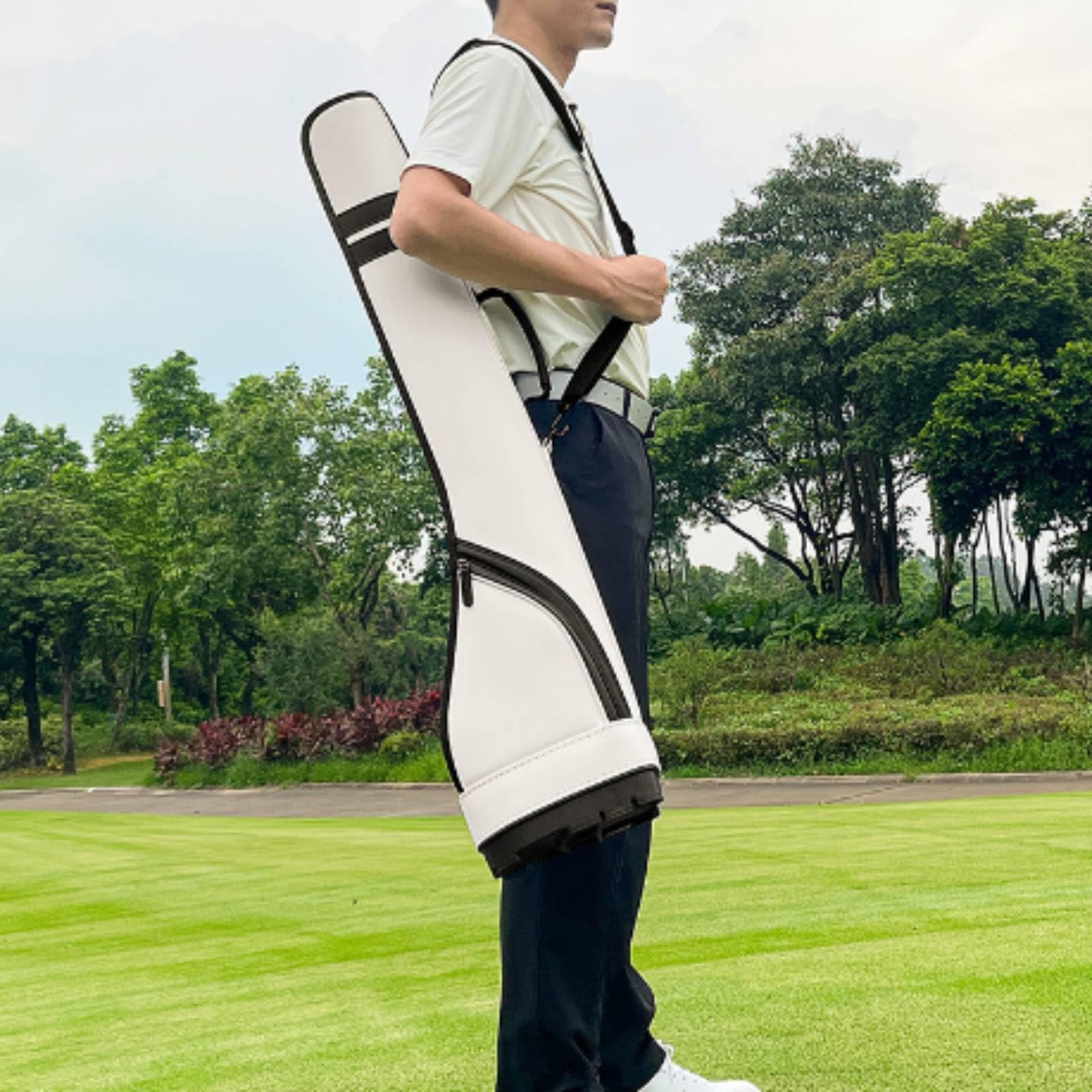 Bolsa Golf con Bolsillos Portátil, Negro