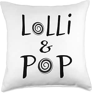 Lolliandpoptshirtgrandparentscoupleslollipopteethrowpillow Urban Country Home Decor Lolli and pop tshirt grandparents couples lollipop tee throw pillow urban country home decor