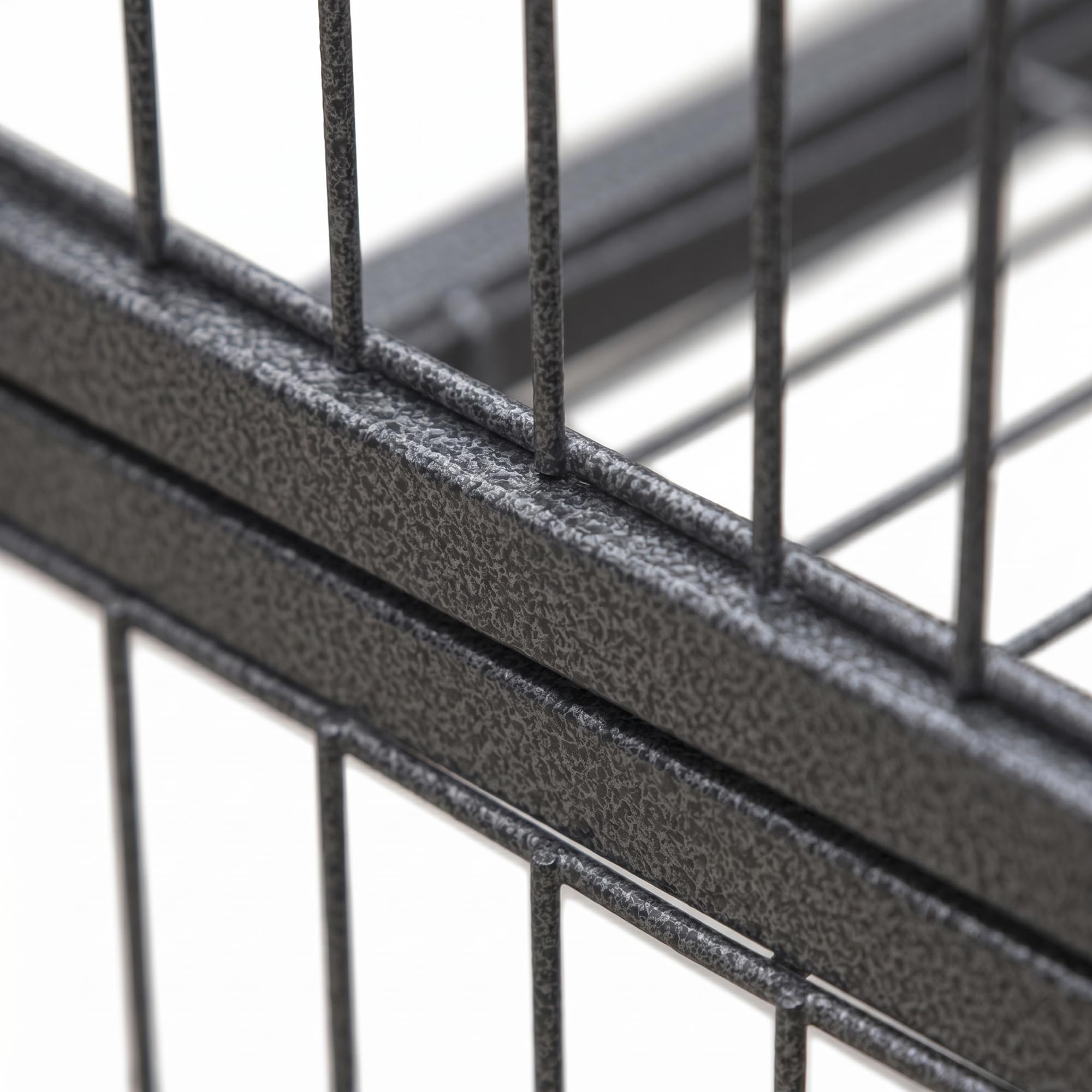 Mucola Welpenauslauf 124x80x70 cm mit Tür – Freigehege Metall mit Hammerschlaglack, Keine scharfen Kanten | Absperrgitter faltbar für Welpen, Kaninchen und Kleintiere, Innen- und Außenbereich