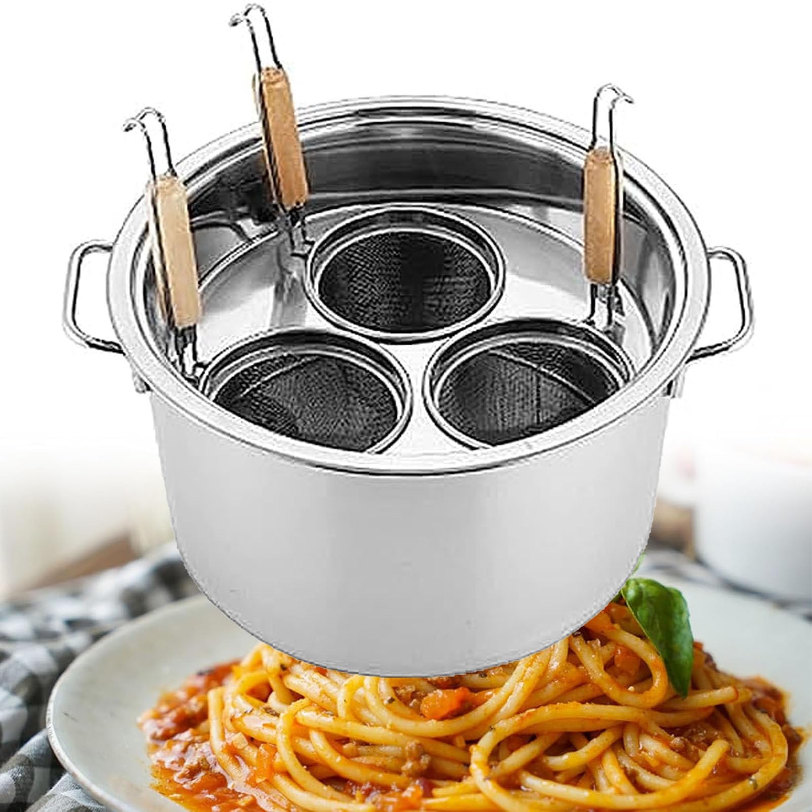 Cuiseur à pâtes pour cuisine et restaurant avec trois bacs