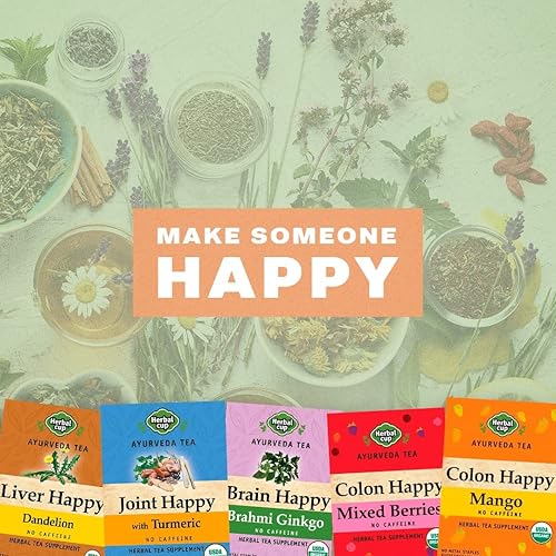 Miniatura 5 de Herbal Cup Té de cúrcuma Ayurveda, moringa orgánica de canela, suplemento de hierbas sin cafeína (16 unidades, paquete de 6)