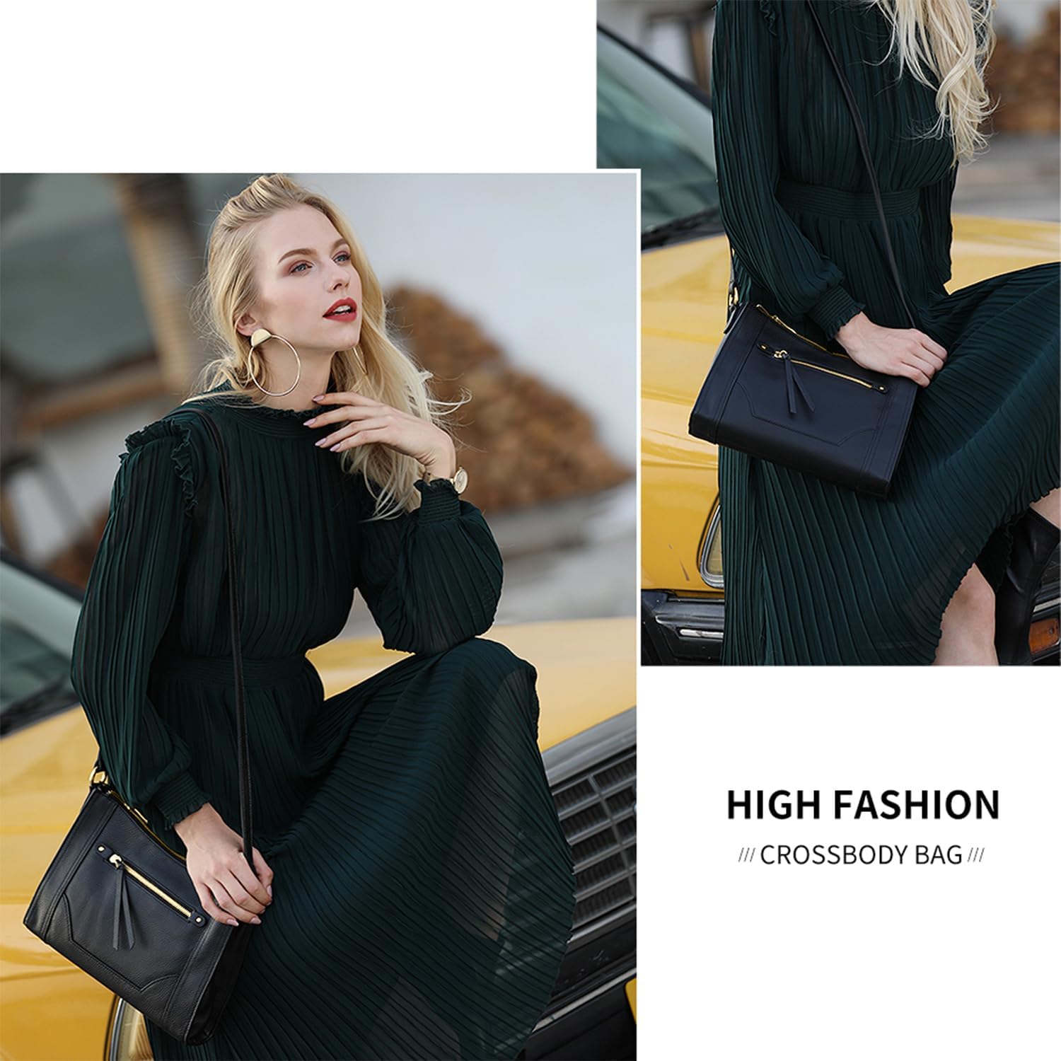 Kattee Leather Purses and Handbags for Women Crossbody Stachel Shoulder Bags - Image 7