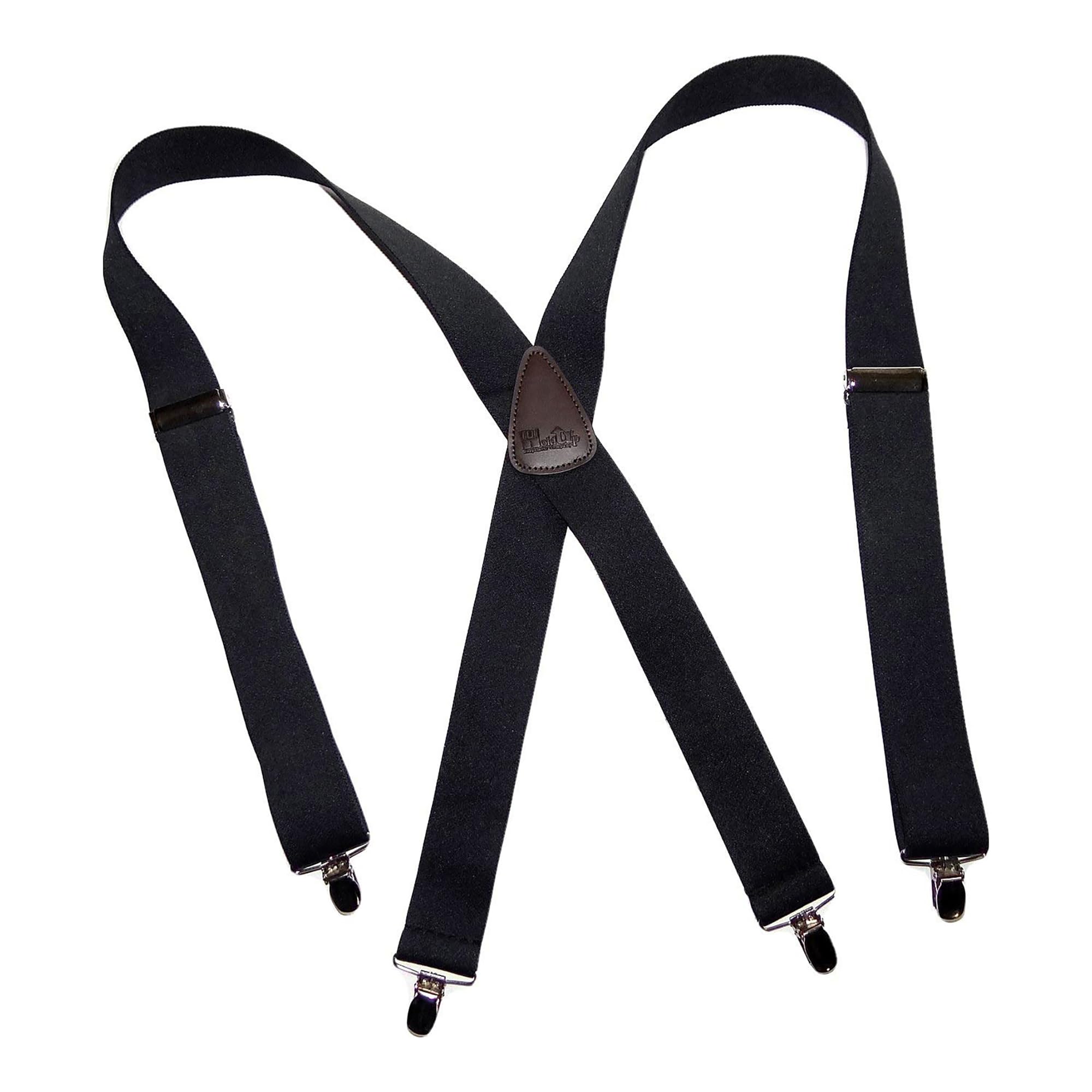 Hold-Up Classic Series 1 1/2 Inch Wide X-Back Suspenders with No-Slip Clips