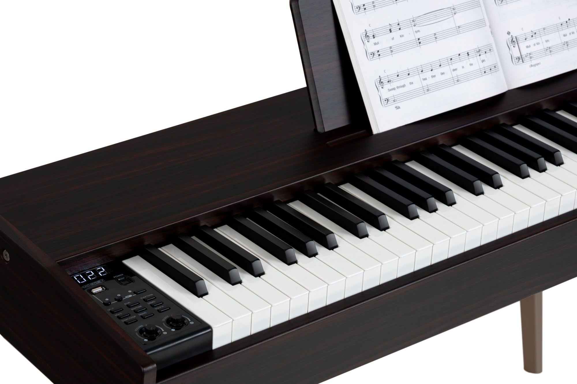 McGrey DP-17 WD Design Piano noce scuro, Polifonia a 128 voci, Off) | 88 tasti pesati con meccanica a martello, Dinamica di tocco (On, Off), 80 brani demo interni, 128 suoni, 3 pedali (Sustain