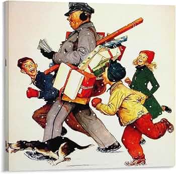 Amazon.co.jp: Norman Rockwell ノーマン・ロックウェル『陽気な郵便