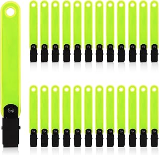 24pcs Reflective Trail Markers, 4.06x0.51 Inch Trail Markers for Hiking Trail Markers for Trees Trail Marking Ribbon with Clips for Hunting Outdoor