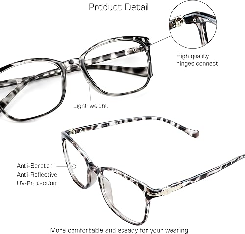 Miniatura 2 de VisionGlobal - Lentes de bloqueo de luz azul para mujereshombres, antifatiga ocular, lectura en computadora, gafas de televisión, elegante marco