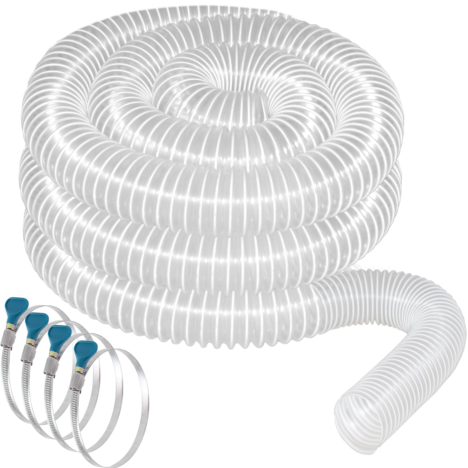 PVC-Staubsammelschlauch, 6,4 cm x 50,8 cm, schwerer PVC-Rauchsammelschlauch für Werkstatt, Holzbearbeitung, Staubsammelsysteme