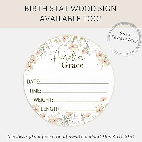 Miniatura 7 de Manta personalizada de flores silvestres para niña, manta de mes bohemio, tapete de fotos mensual de seguimiento de crecimiento botánico floral para