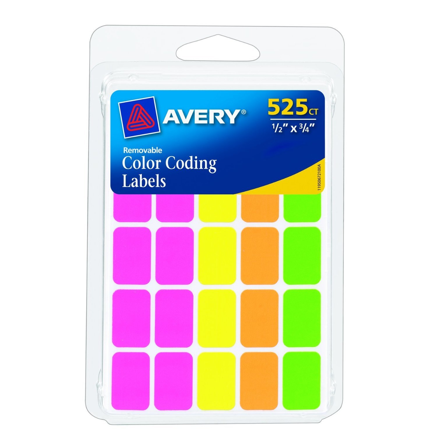 Avey Color Coding Labes Rectangular Color Coded Stickers Avery Removable Color Coding Labels - 1575 ...