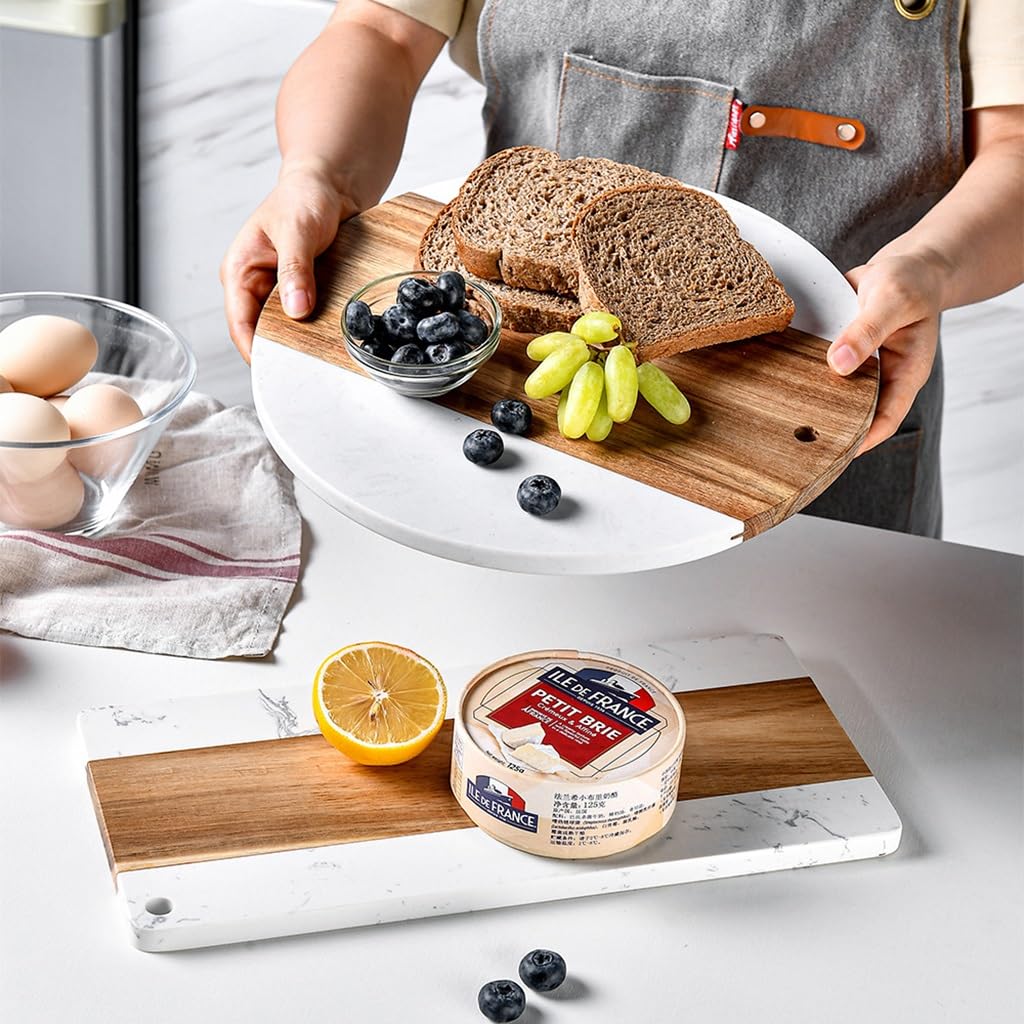 Deska do krojenia z drewna akacjowego, stylowa deska do krojenia delikatesów i serów, do kuchni, restauracji i na imprezy, talerz do serwowania i niezbędne do pieczenia