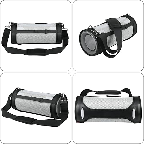Miniatura 8 de TXEsign Funda de transporte de viaje compatible con altavoz portátil Sony SRS-XG300 X-Series, dos lados de malla, funda protectora con correa para