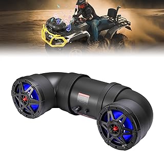 ATV Speaker 6.5 Inch Bluetooth-connectivity ATV UTV Sound Bar w/ 20 RGB Light Modes, 2X Full Range Speakers 2X Tweeters Boat Sound System Compatible with Polaris Sportman Fourtrax Can Am