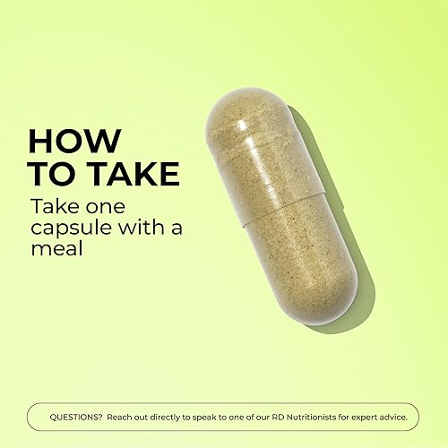 Miniatura 7 de HUM Flatter Me Suplemento para hinchazón diaria  18 enzimas digestivas de espectro completo para apoyar la descomposición de alimentos  Jengibre,