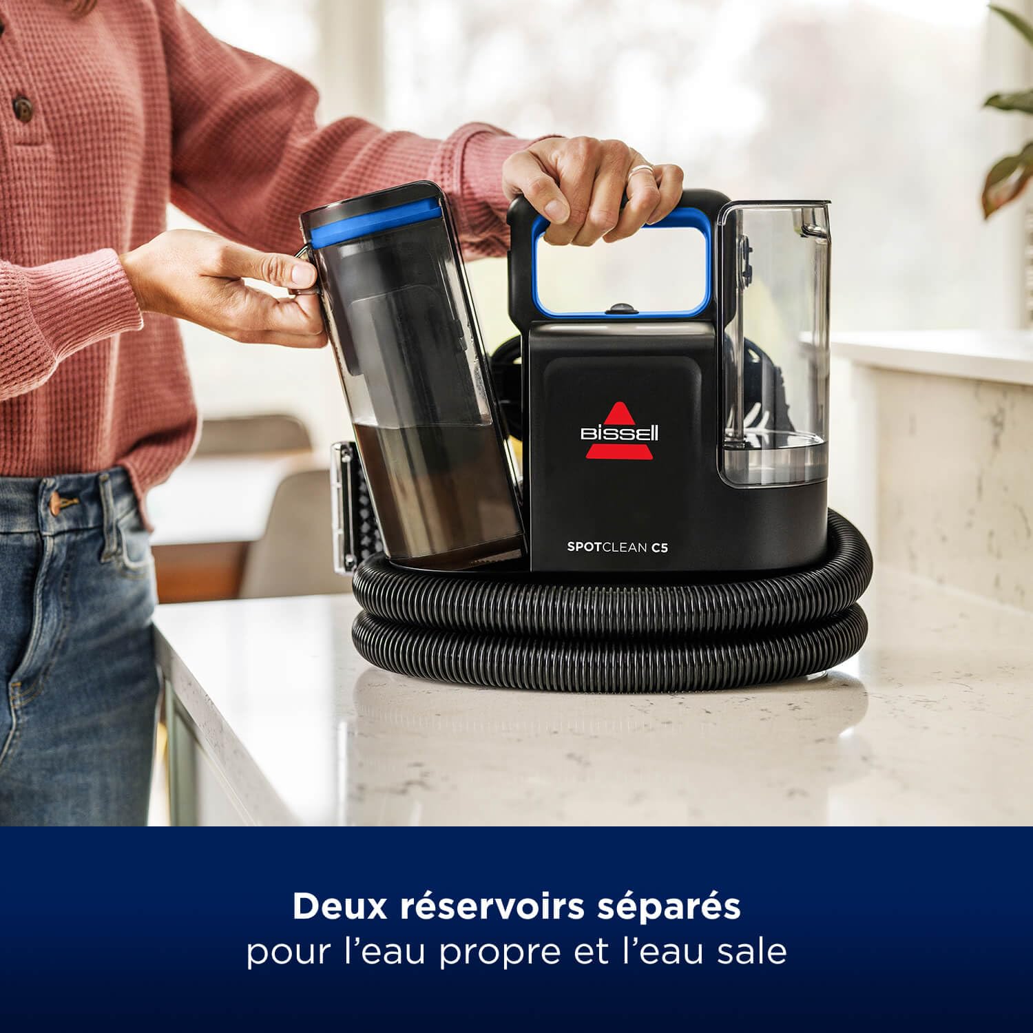 Bissell Ensemble SpotClean® C5 + Solution de Nettoyage Spot & Stain Pet Pro Oxy 1L | Nettoyant pour Taches | Nettoyant pour Sols | pour Tapis, Meubles Rembourrés, Voitures et Plus | 3861N + 20343