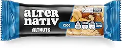 Alternativ Barra de Castanhas Sabor Coco – 30 g, Fonte de Fibras